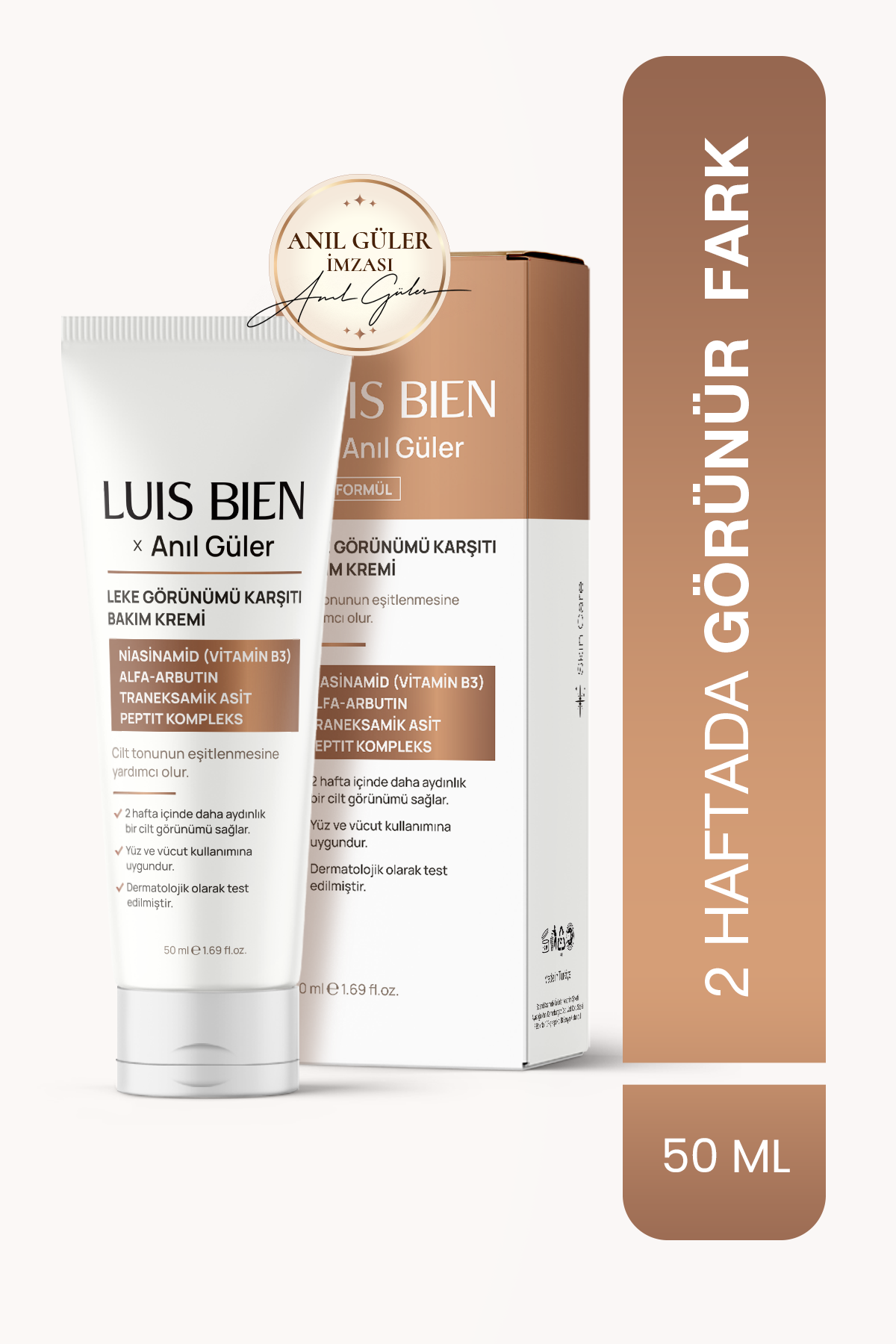 Luis Bien Anıl Güler Leke Karşıtı Aydınlatıcı Bakım Kremi 50 ml Niasinamid