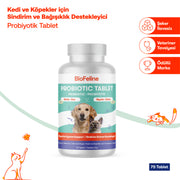 Kedi Probiyotik Tablet Kopekler Sindirim – Bağışıklık Destek | BioFeline