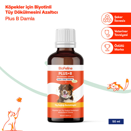 Köpekler İçin Biotin Damla – Tüy Dökülmesi ve Deri Sağlığı Desteği, 50 ml | BioFeline