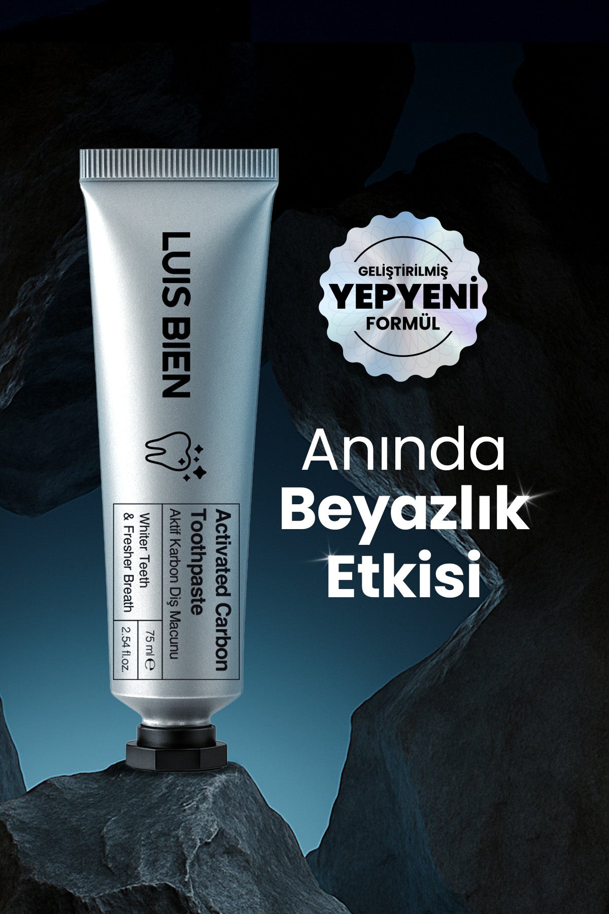 Leke Organik Aktif Karbonlu Dis Macun – Tüy Sağlığı | Luis Bien