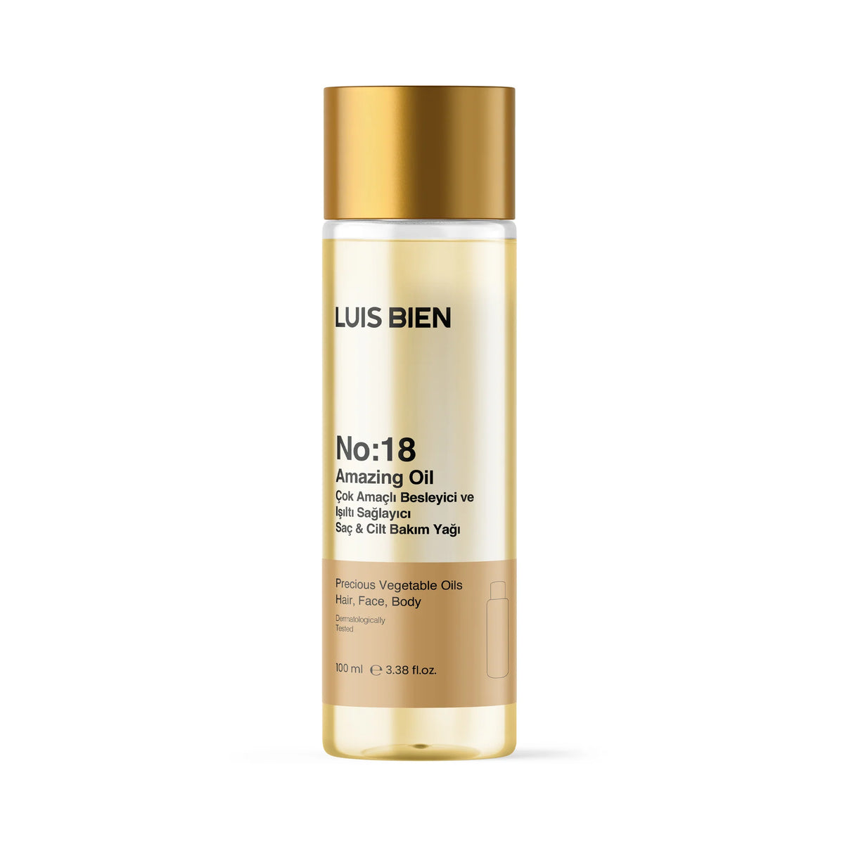 Luis Bien No:18 Çok Amaçlı Işıltı Bakım Yağı 100 ml – Saç & Cilt | Luis Bien