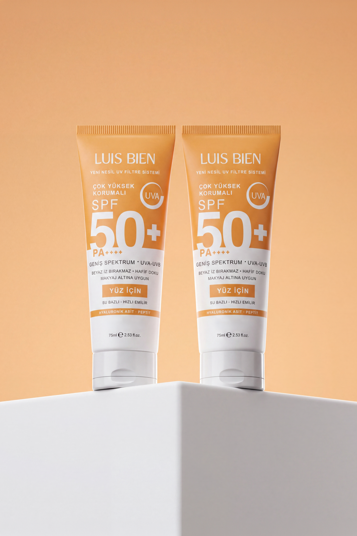 Luis Bien X Anıl Güler Su Bazlı Yüz Güneş Kremi Spf 50+ Pa++++ 75 ml X 2 Adet - Hızlı Emilen, Beyaz İz Bırakmayan