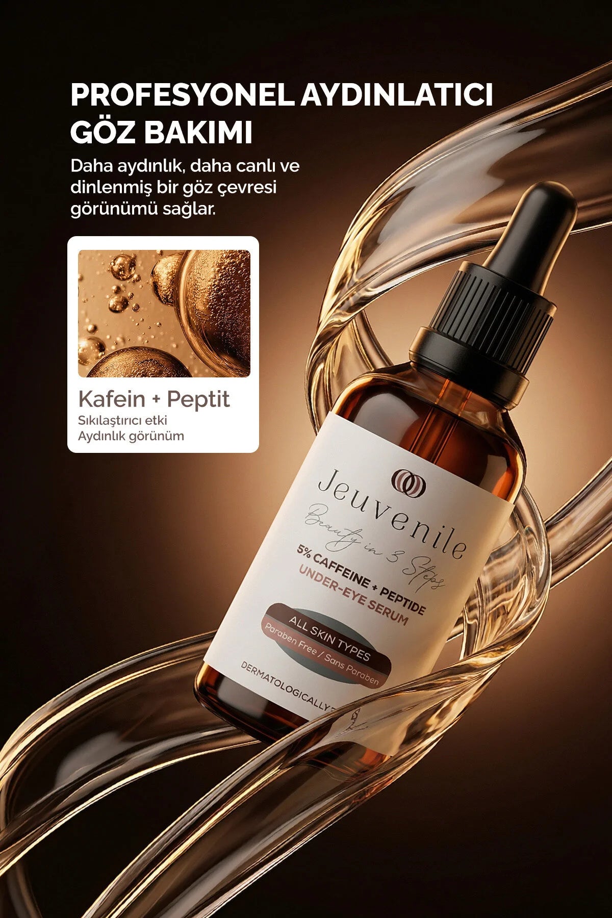Jeuvenile Kafein Göz Altı Serumu 30 ml – Morluk & Şişlik Karşıtı