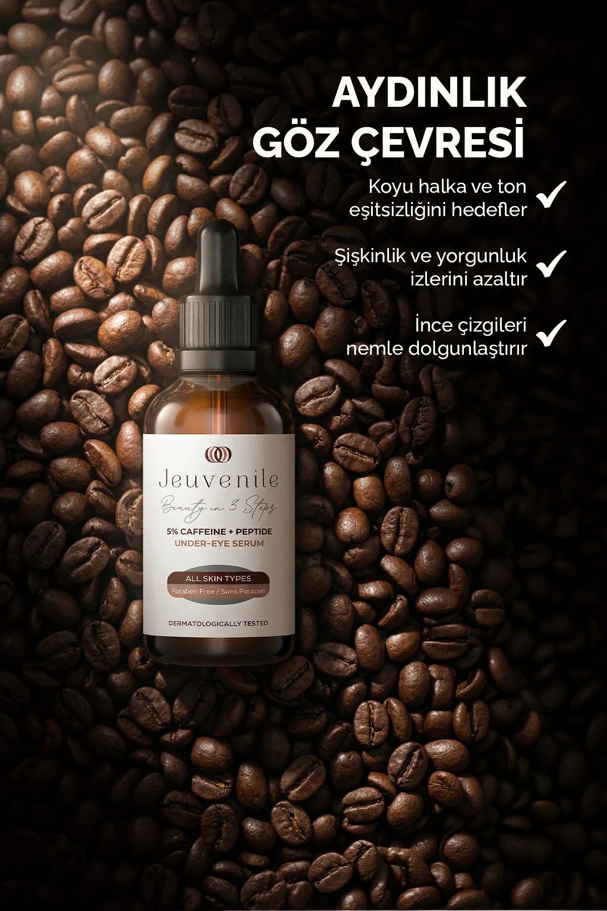 Jeuvenile Kafein Göz Altı Serumu 30 ml – Morluk & Şişlik Karşıtı