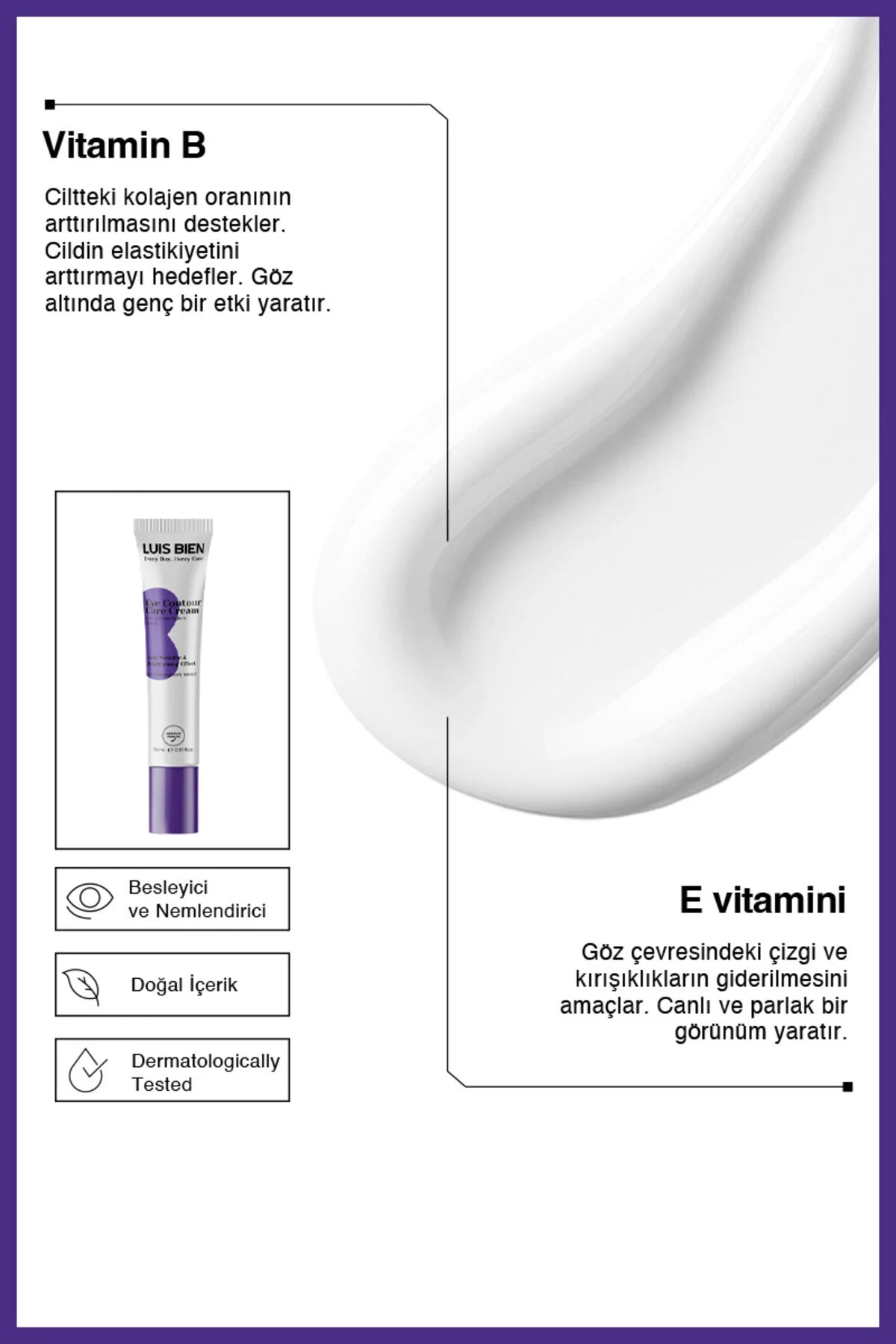 Luis Bien Hyaluronik Asitli Göz Çevresi Kremi 15 ml – Nemlendirici