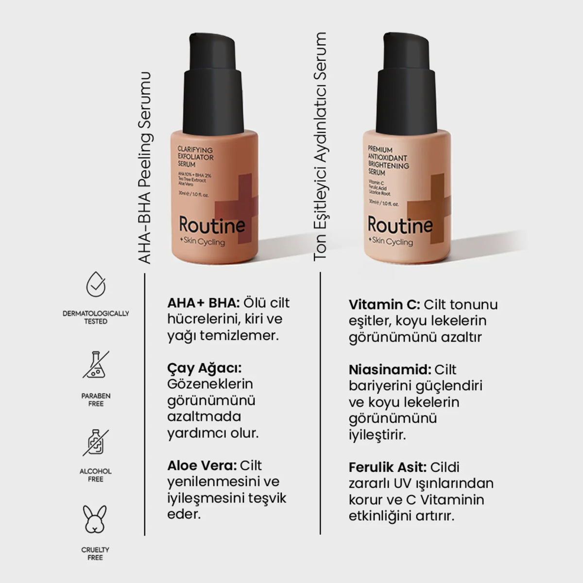 Routine+ Skin Cycling 8'i 1 Arada Komple Bakım Seti
