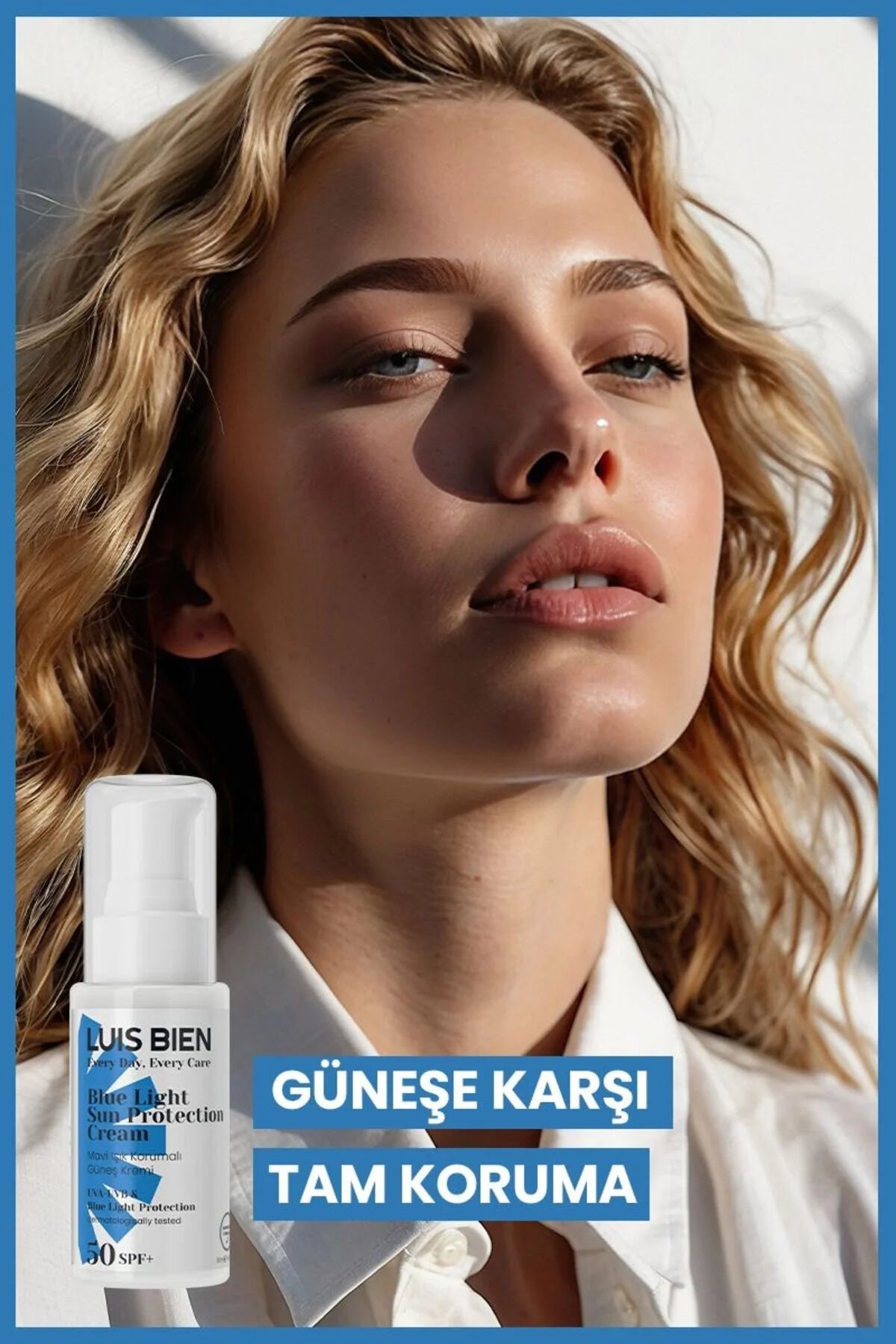 Luis Bien SPF 50+ Yüz Güneş Kremi – Mavi Işık Korumalı, Yağsız 50 ml