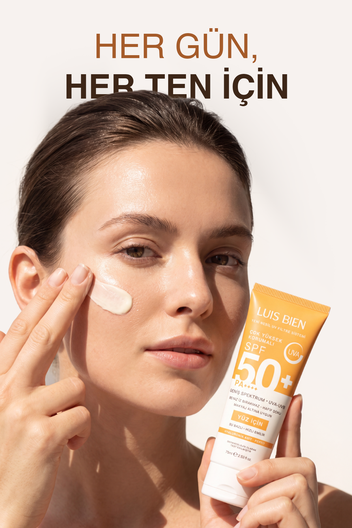 Luis Bien × Anıl Güler Yüz Güneş Kremi SPF 50+ PA++++ | Su Bazlı, Yüz İçin (75 ml)