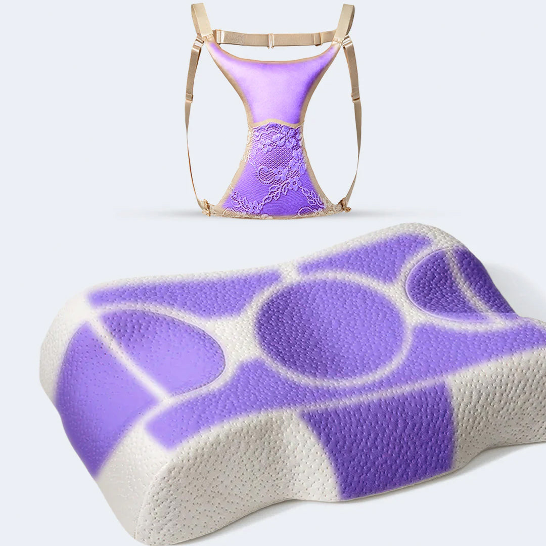 Kırışıklık Önleyici Ortopedik Güzellik Yastığı + Göğüs Arası Dekolte Bölgesi Kırışıklık Önleyici Ortopedik Yastık Seti