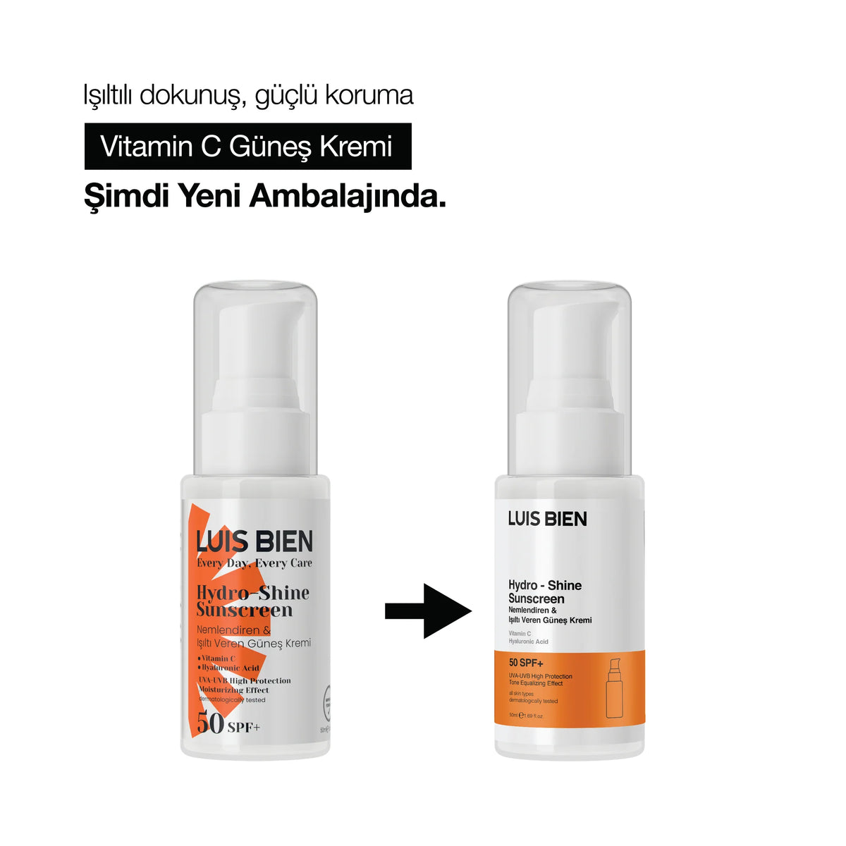 Luis Bien SPF 50+ Işıltı Veren Nemlendirici Güneş Kremi 50 ml