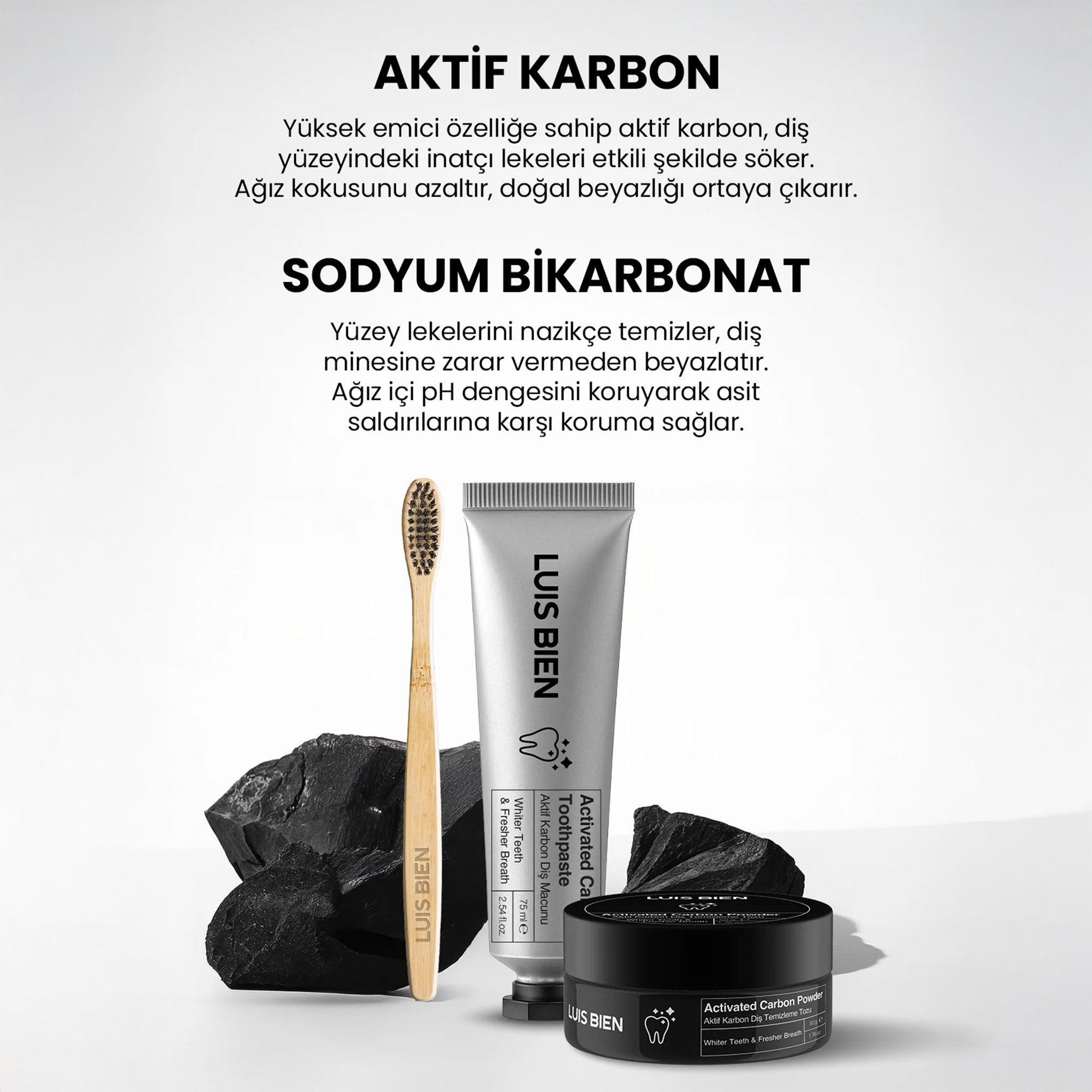 Diş Beyazlatıcı Set + Bambu Diş Fırçası