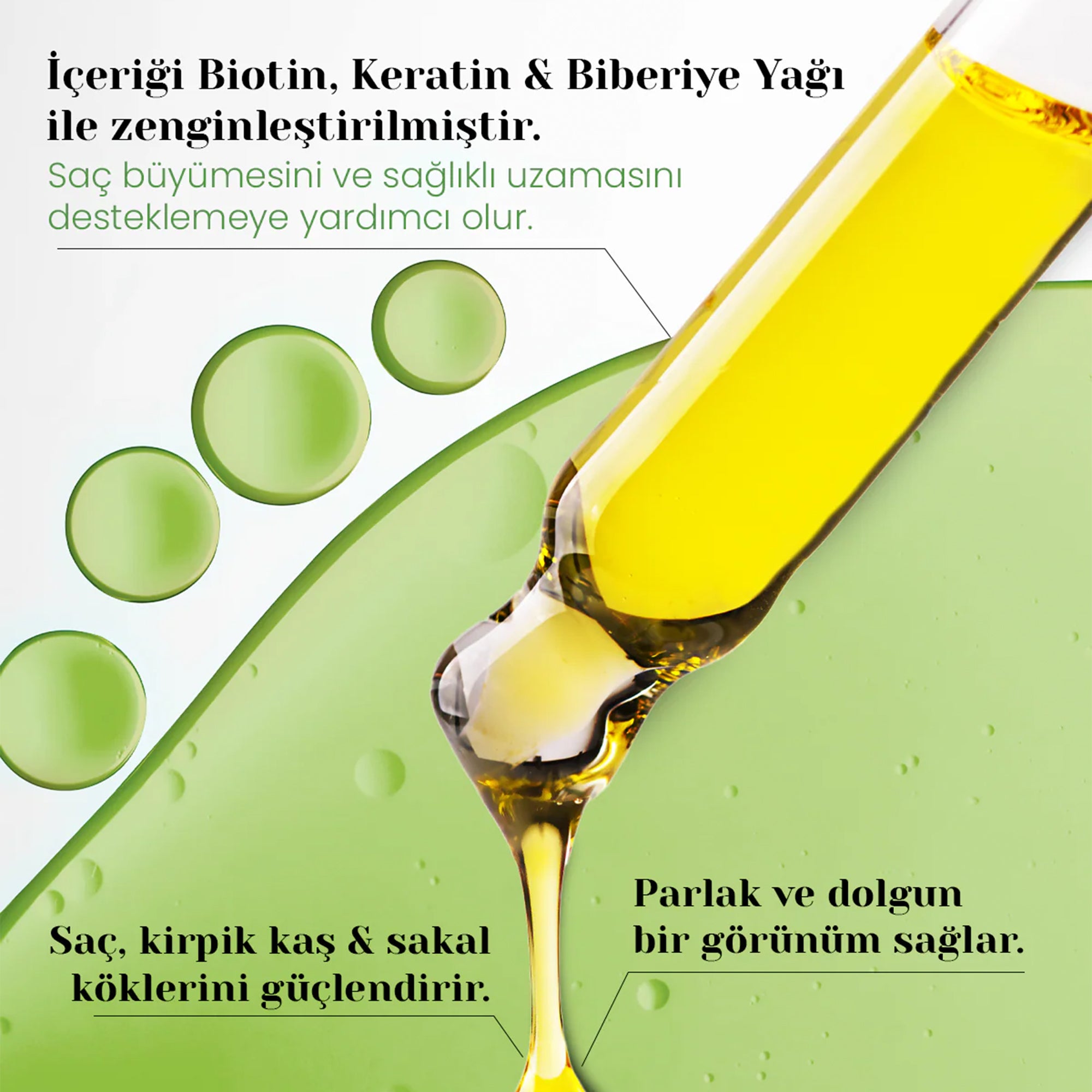 Biberiye İçerikli Saç Uzatma Yağı