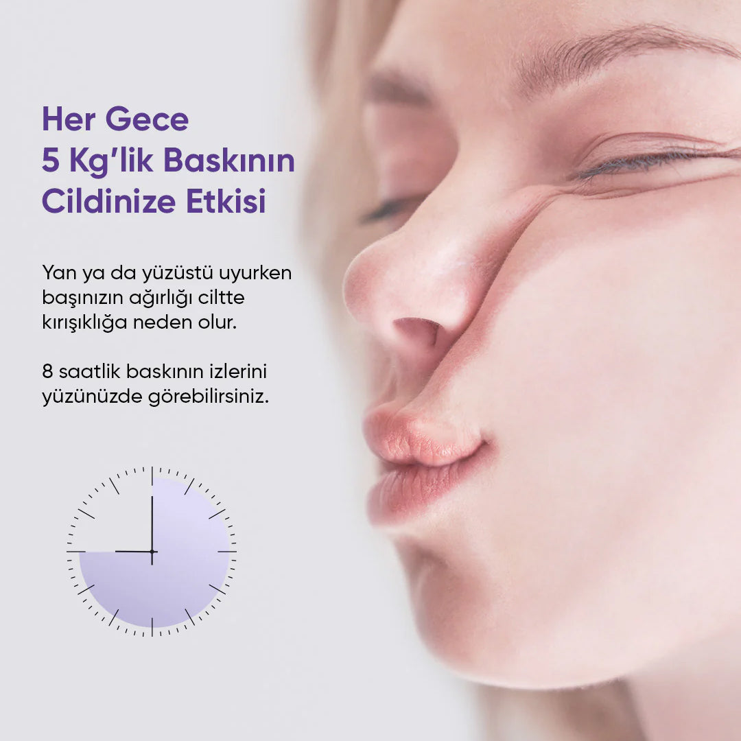 %100 İpek Uyku Maskesi Göz Bandı Siyah + %100 İpek Yastık Kılıfı