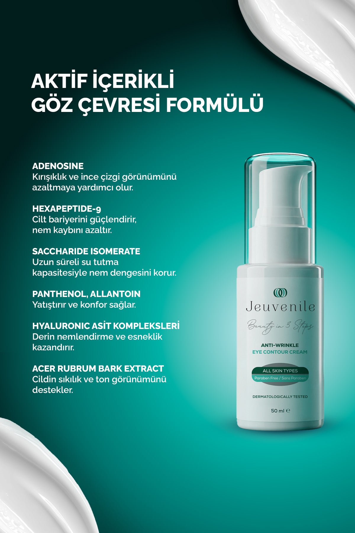 Anti Age Eye Cream Peptit Yüz Kremi 50ml – Hacim Veren | Vibee