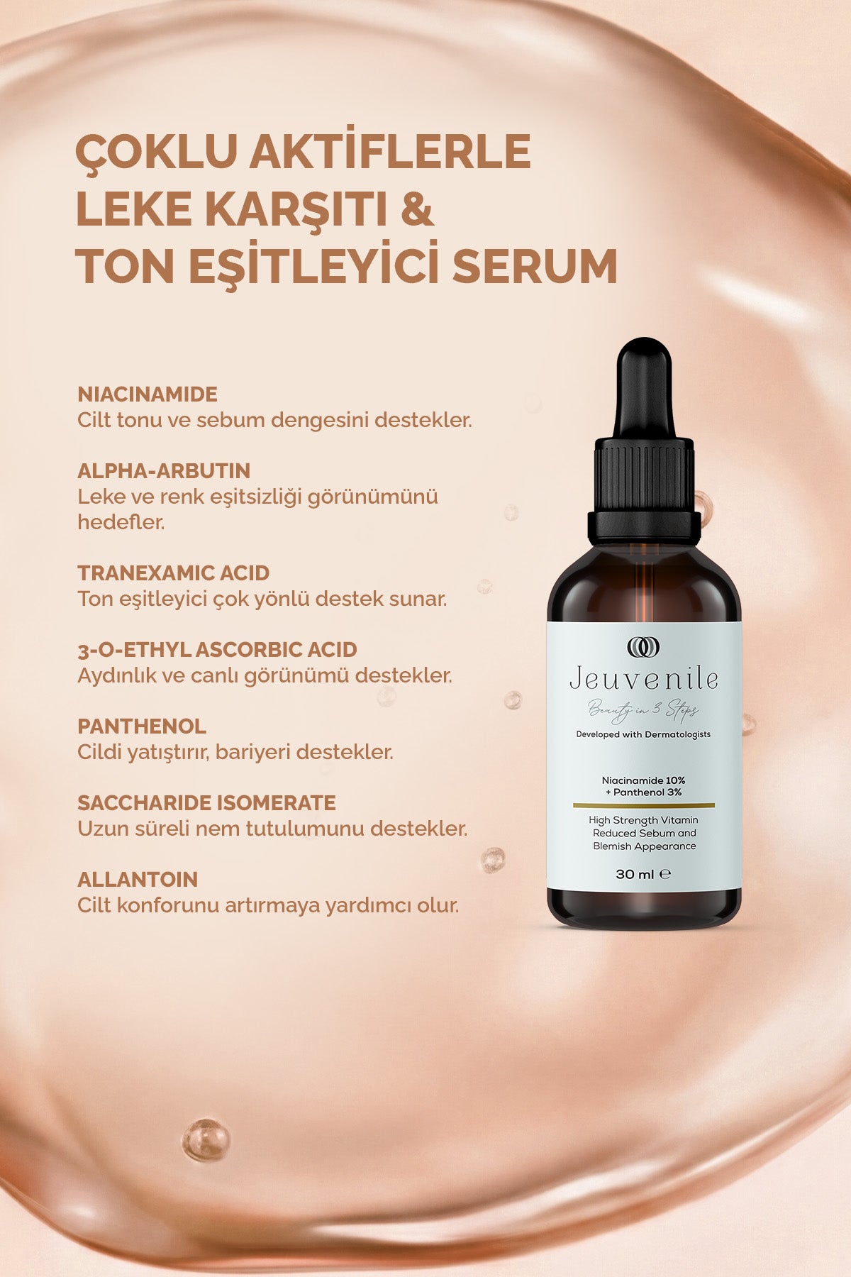 Niacinamide Nem Esitleme Uzun Sure Serum – Ton Eşitleyici | Vibee