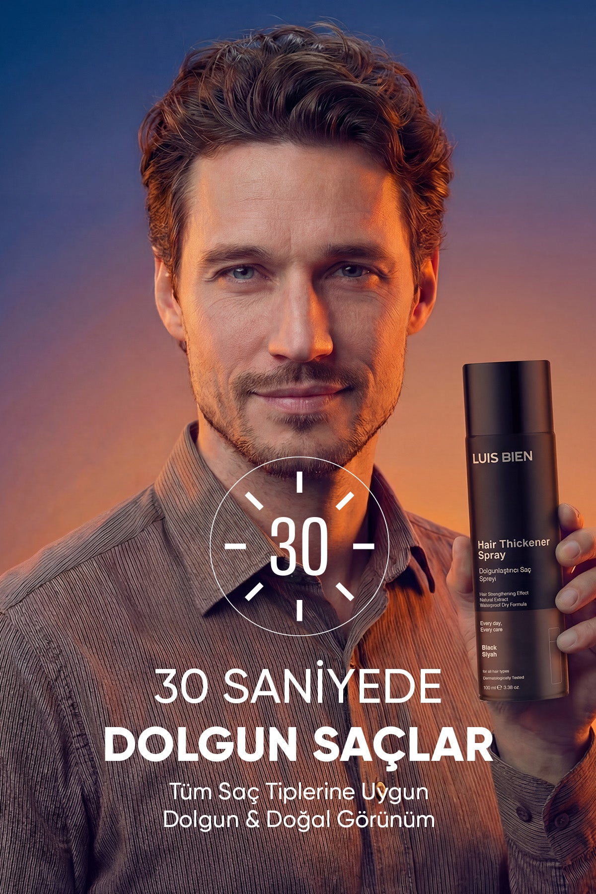 Luis Bien Saç Dolgunlaştırıcı Sprey- Koyu Kahverengi