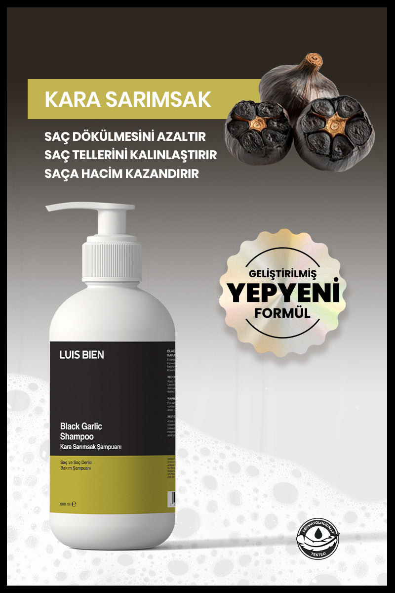 Luis Bien Kara Sarımsak Özlü Dökülme Karşıtı Şampuan 500 ml