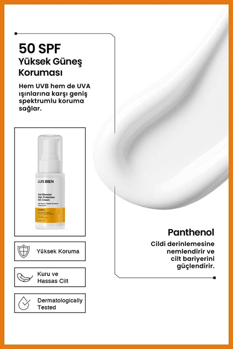Luis Bien SPF 50+ Işıltı Veren Nemlendirici Güneş Kremi 50 ml