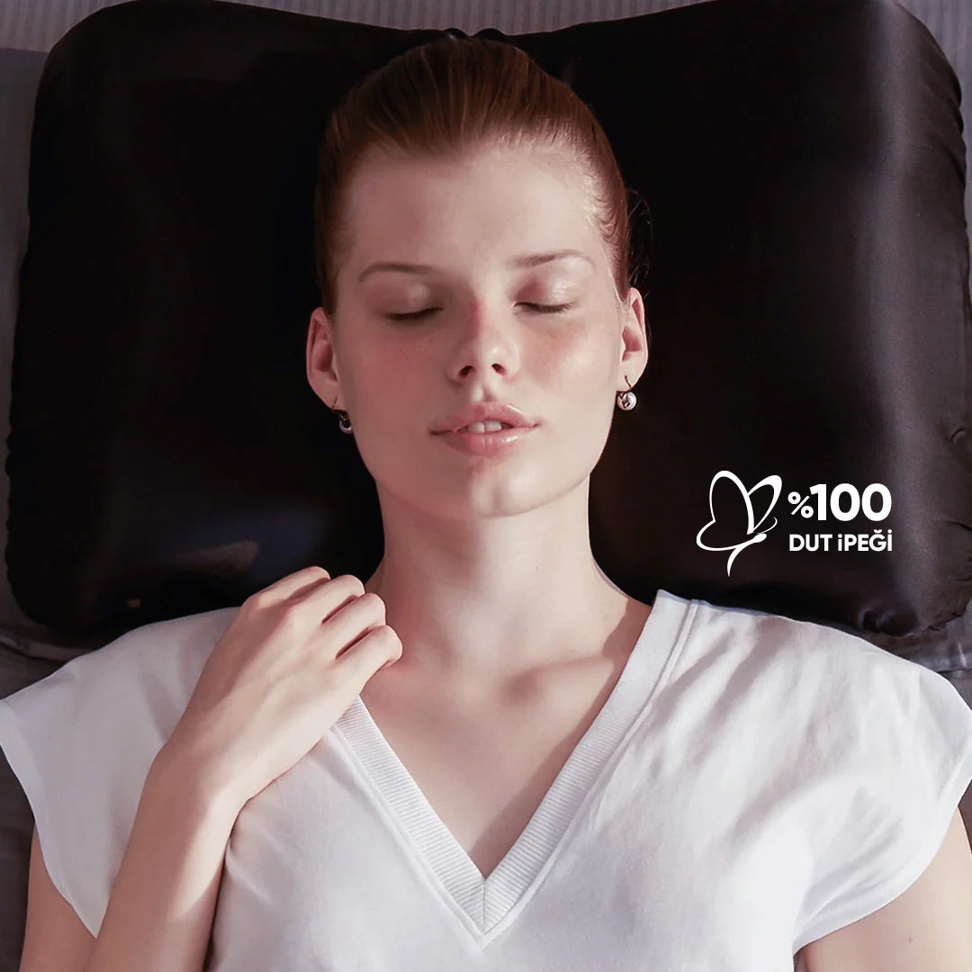 Beauty Pillow %100 İpek Kırışıklık Önleyici Yastık Kılıfı – Siyah
