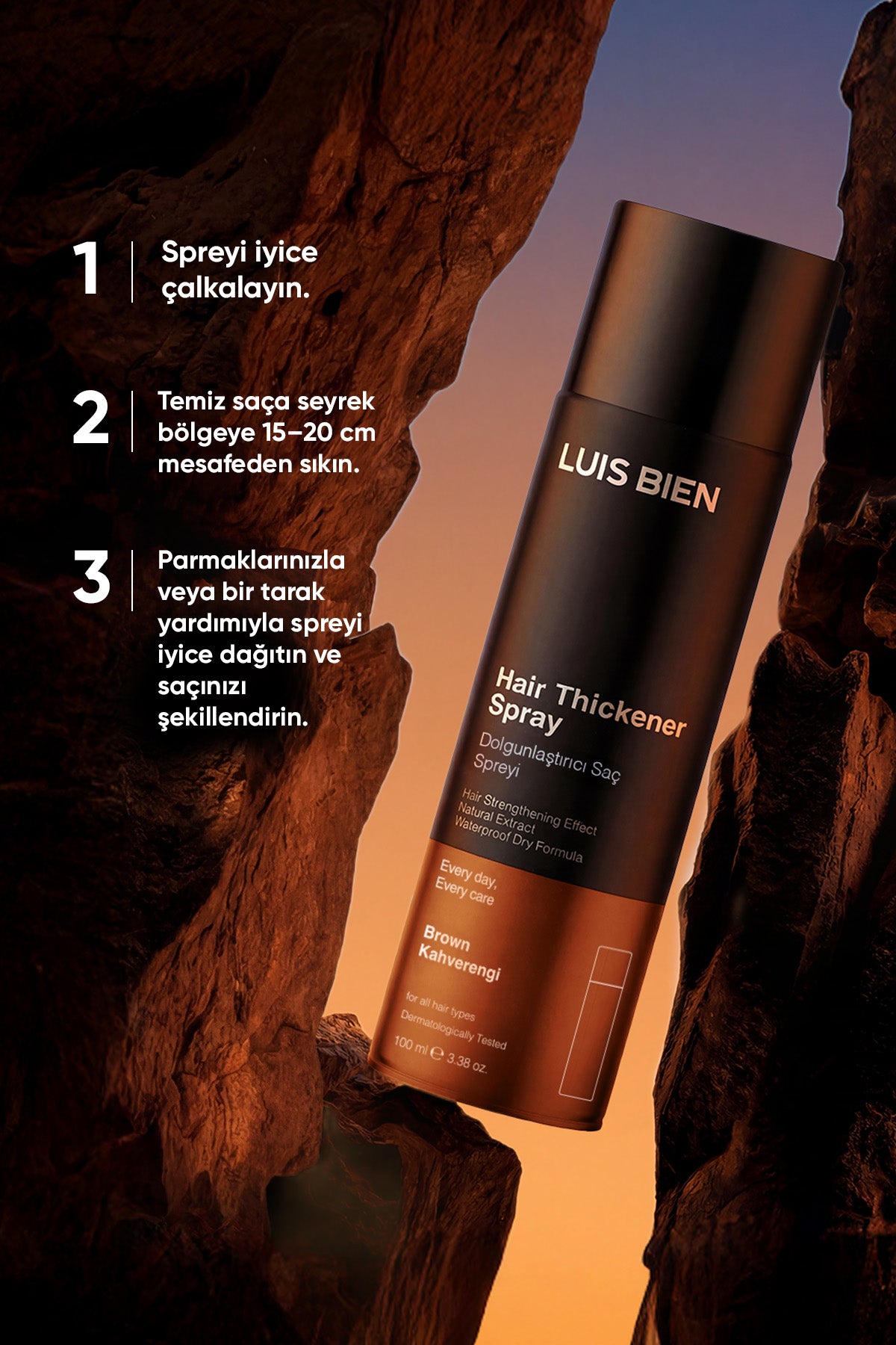 Luis Bien Saç Dolgunlaştırıcı Sprey – Kahverengi