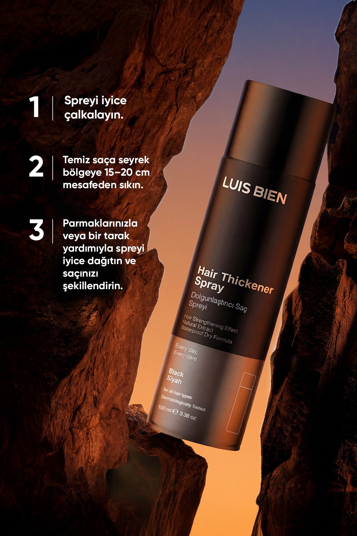 Luis Bien Saç Dolgunlaştırıcı Sprey - Siyah
