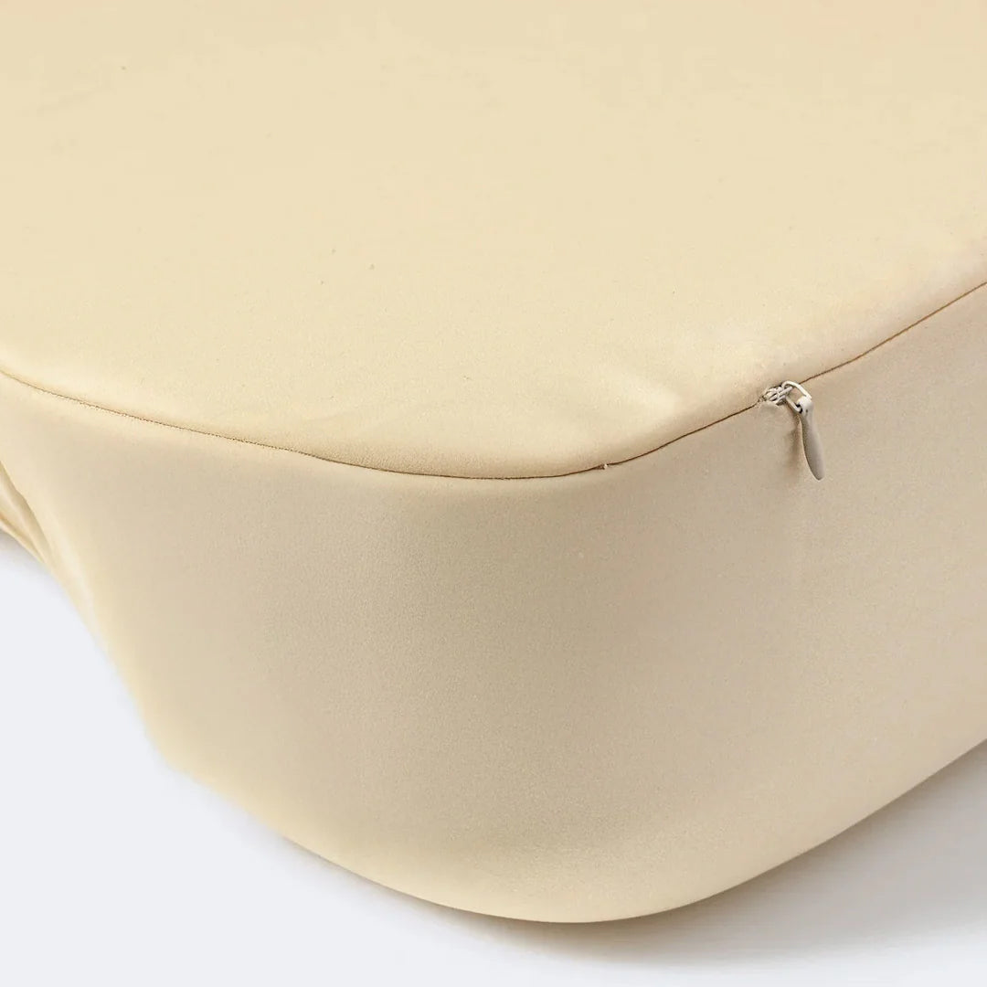 %100 İpek Uyku Maskesi Göz Bandı Bej+ Beauty Pillow %100 İpek Yastık Kılıfı Bej Seti