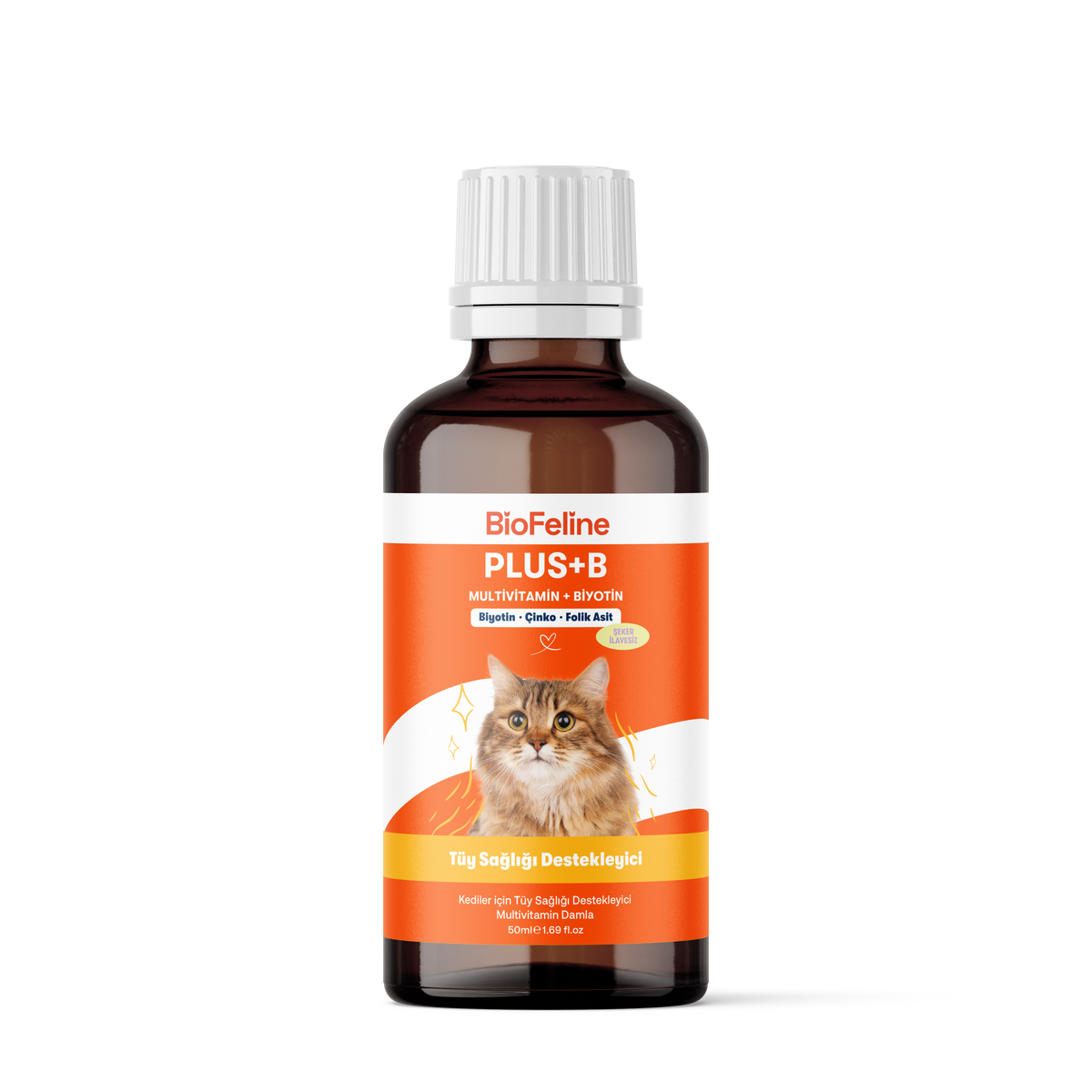Kedi Biotin & Çinko Damlası 50 ml - Tüy Sağlığı Desteği | BioFeline