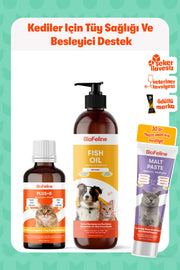 Fish Oil 200ml & Plus+B For Cats 50ml ( Malt Paste 30 ml hediye )