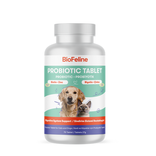 Kedi & Köpek İçin Tablet Probiyotik – Sindirim ve Bağışıklık Desteği, 25 Adet | BioFeline