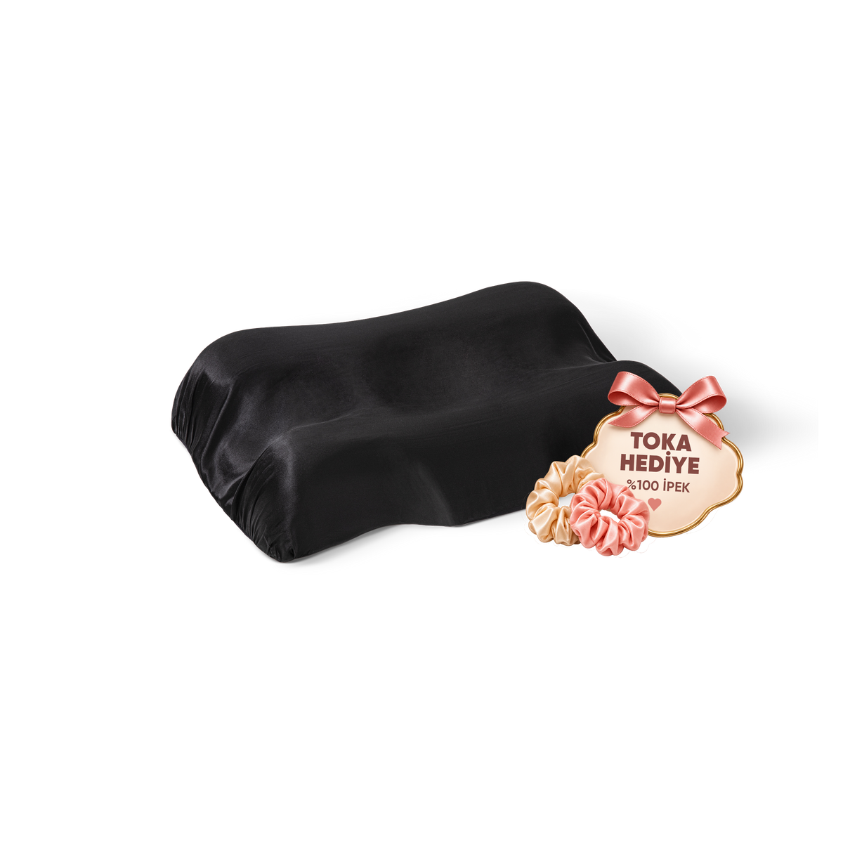Beauty Pillow Ortopedik Güzellik Yastığı + %100 İpek Kılıf Siyah