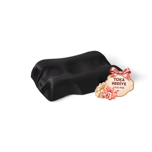 Beauty Pillow Ortopedik Güzellik Yastığı + %100 İpek Kılıf Siyah
