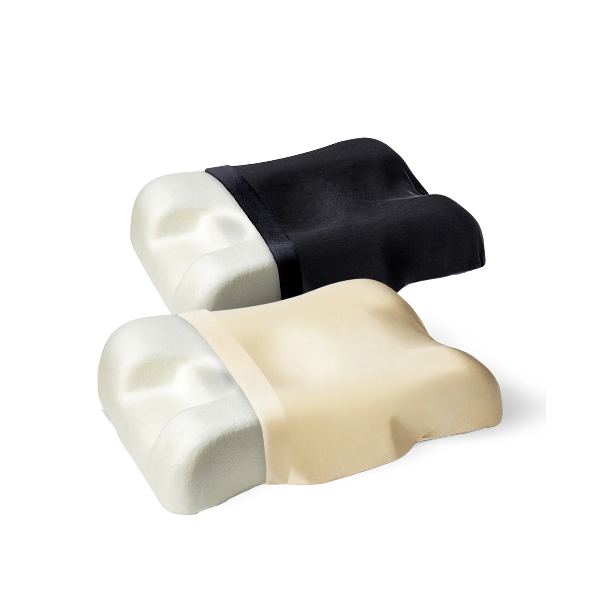 Beauty Pillow His'n'Hers İkili Güzellik Yastığı Seti – Siyah & Bej