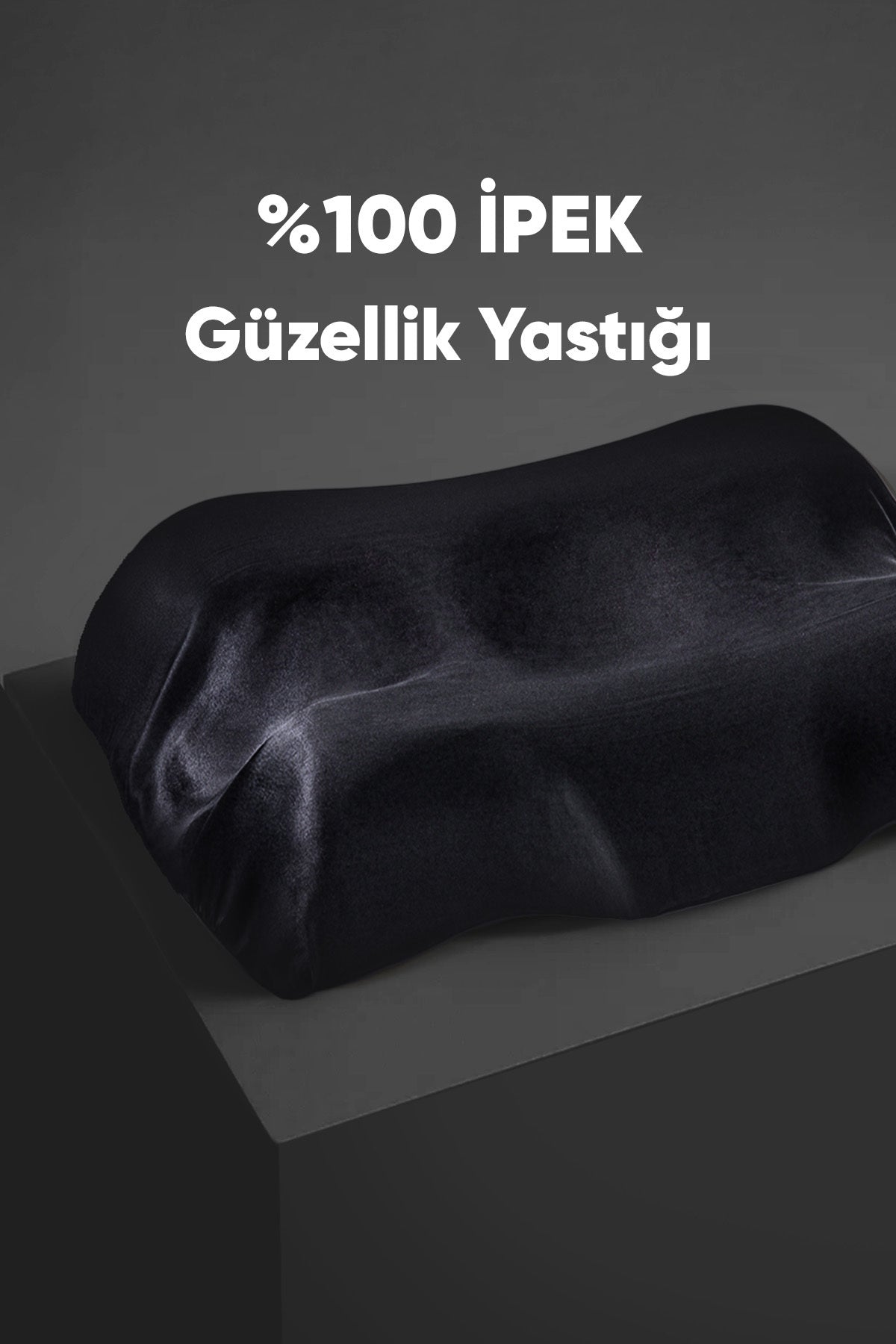 Beauty Pillow %100 İpek Kırışıklık Önleyici Yastık – Siyah Kılıflı