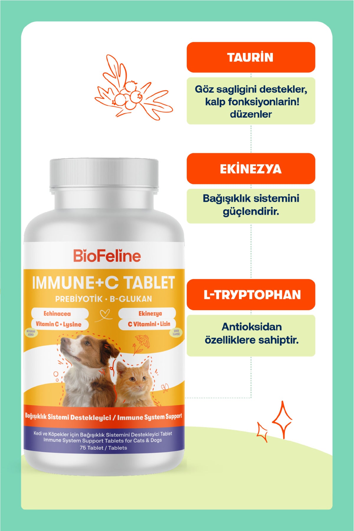 Kedi & Köpek İçin Eklem & Bağışıklık Destek Seti | BioFeline