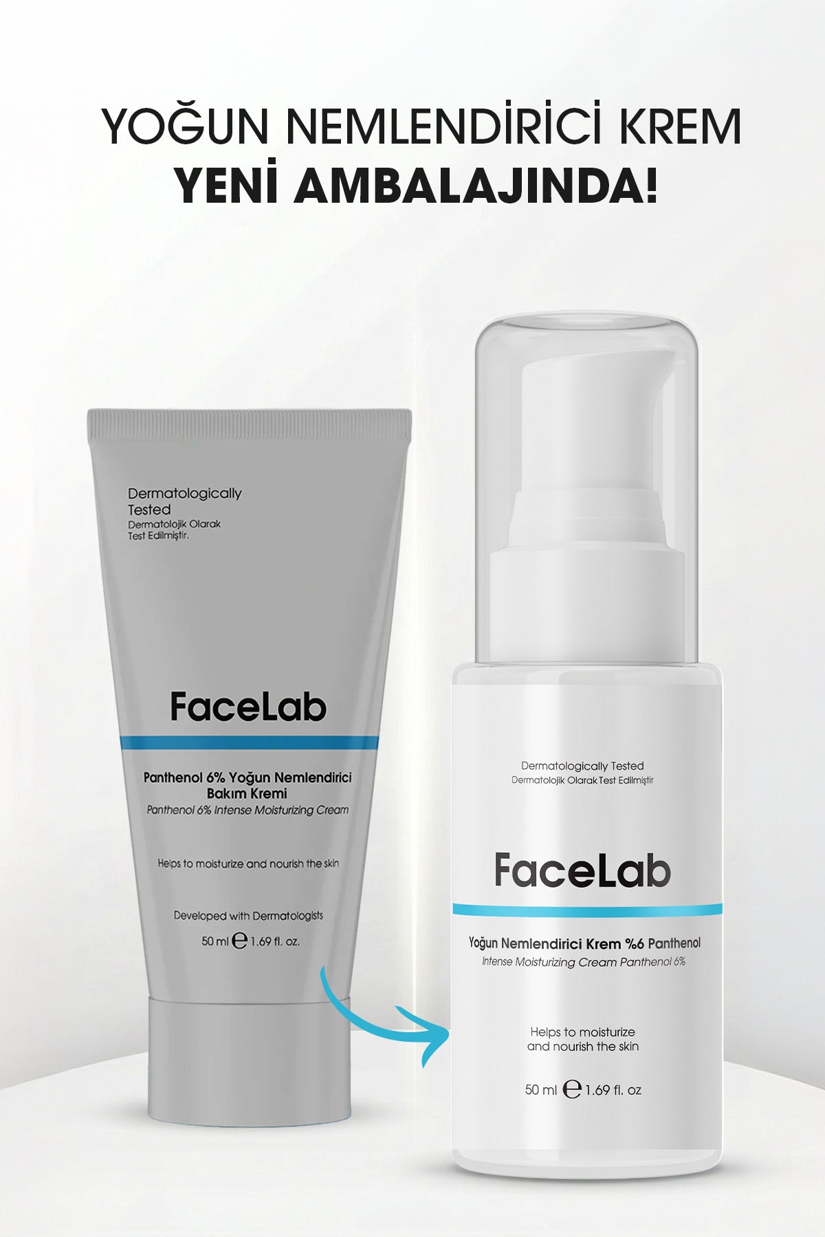 Facelab Yoğun Pantenol Yüz Kremi – Nemlendirici & Onarıcı