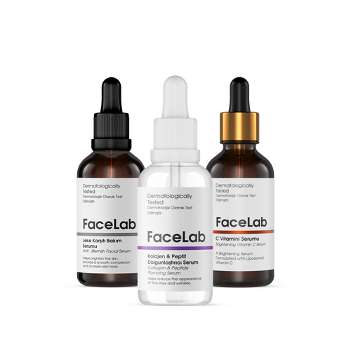Facelab Kolajen & C Vitamini Leke Karşıtı Bakım Seti – 3'lü