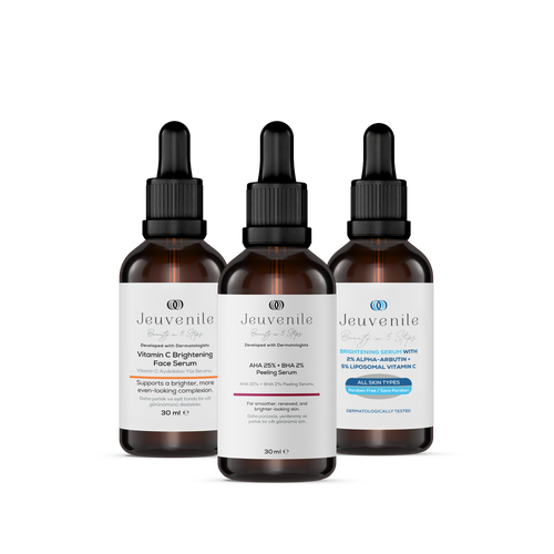 Jeuvenile Leke Karşıtı Bakım Seti – AHA & BHA + Liposomal C Vitamini