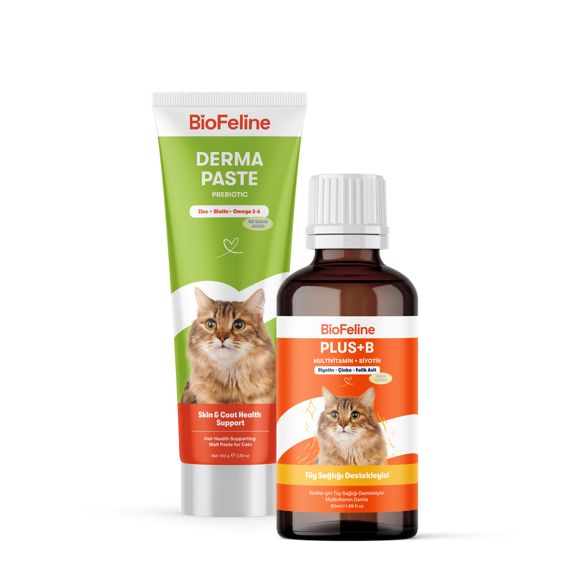 Kediler İçin Tüy Dökülmesi Karşıtı & Deri Yenileyici Derma Malt Macunu | BioFeline