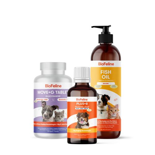 Köpekler İçin Eklem & Tüy Sağlığı Tablet Seti – Omega + Glukozamin | BioFeline