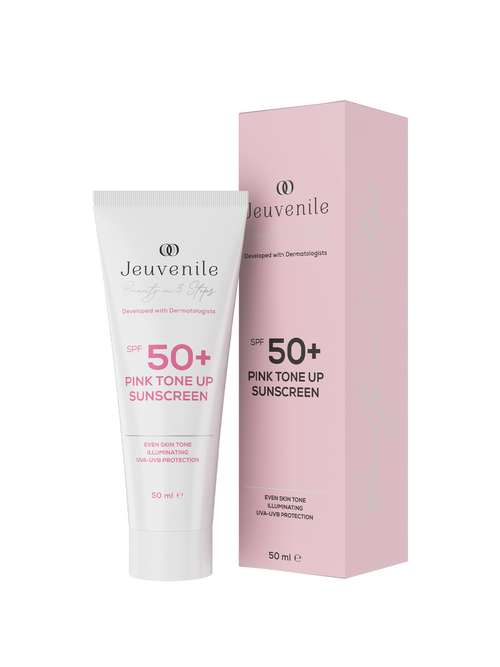 Jeuvenile SPF 50+ Centella Renkli Güneş Kremi – Pembe Ton | Jeuvenile
