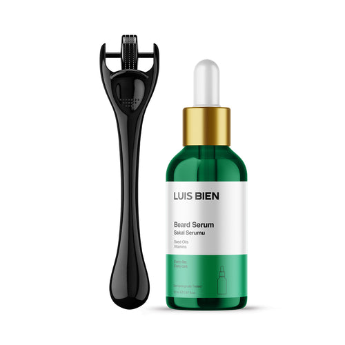 Luis Bien Sakal Güçlendirici Set – Yeşil Serum + Dermaroller