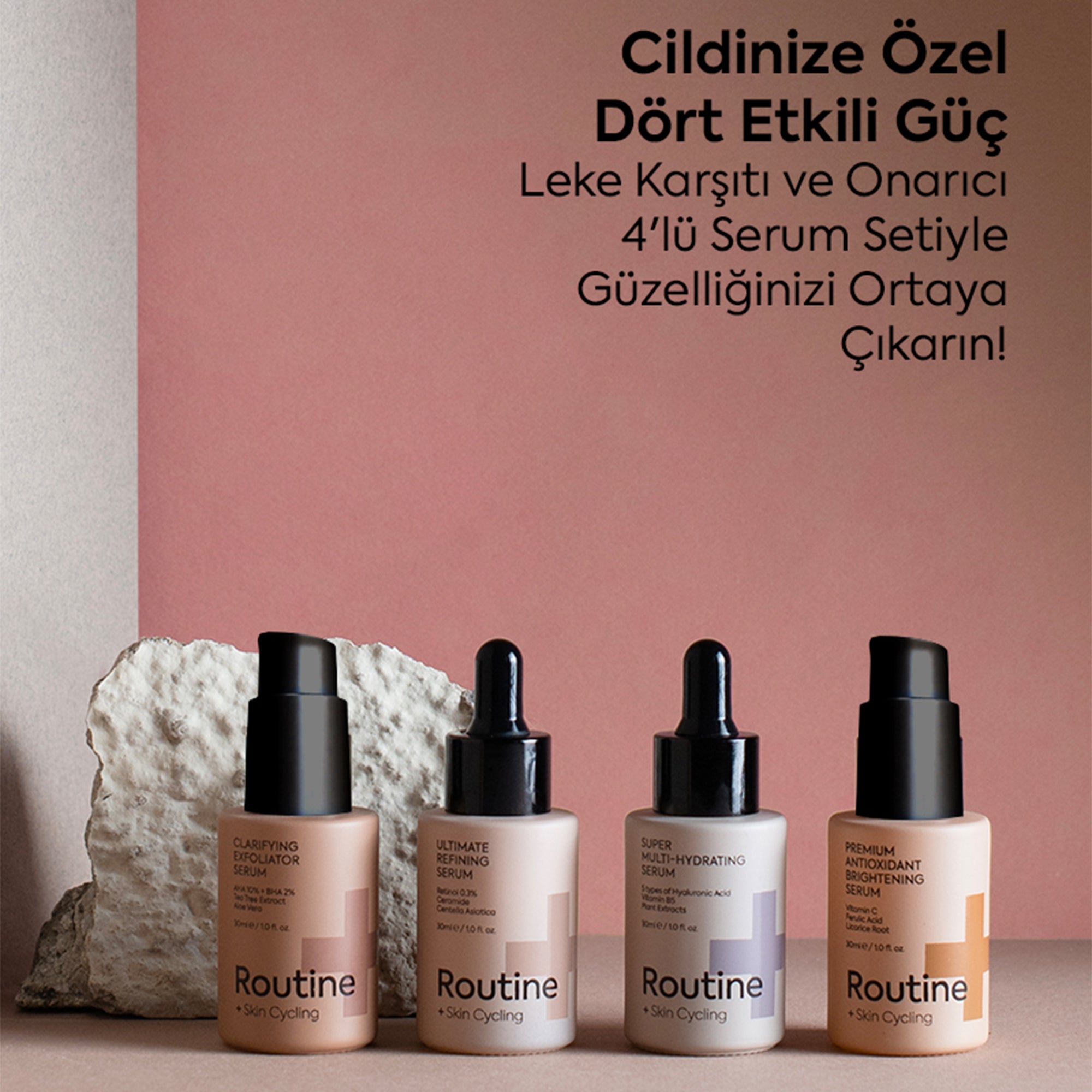 Leke Onarici Serum Essential Treatment Set – Nemlendirici | Vibee