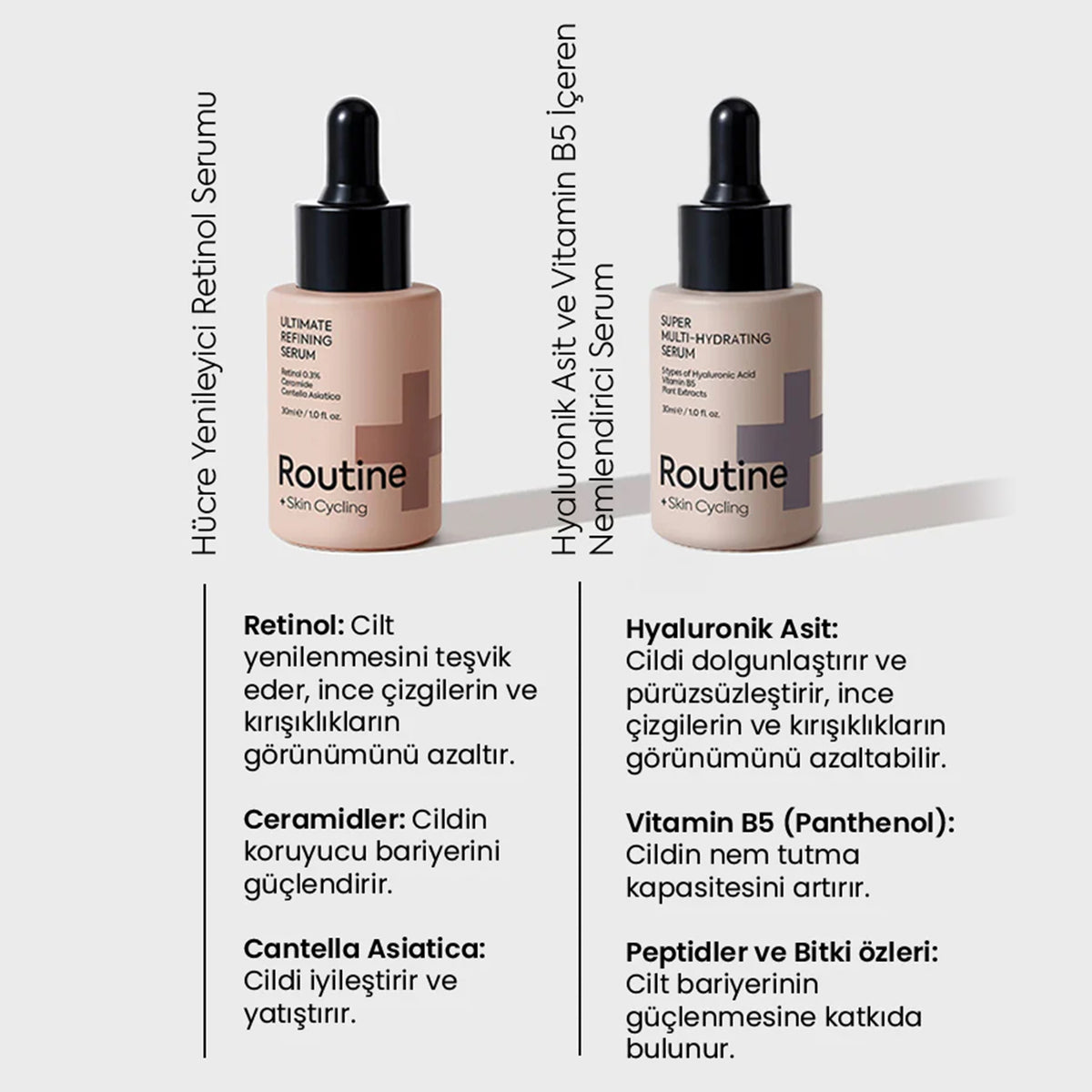 Routine+ Skin Cycling 8'i 1 Arada Komple Bakım Seti