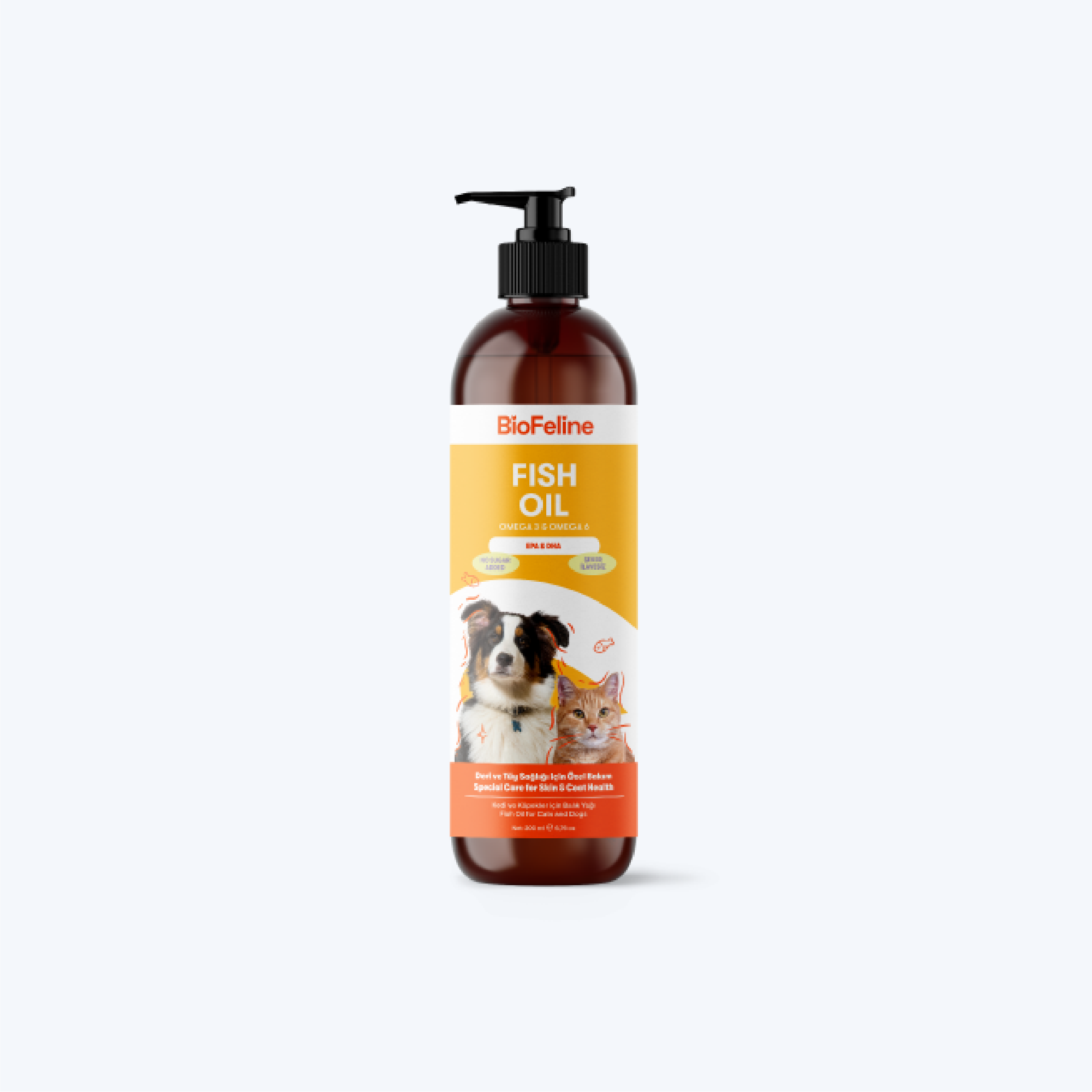 Kedi & Köpekler İçin Omega 3-6 Somon Yağı | Tüy Dökülmesine ve Kalp Sağlığına Destek | 200ml