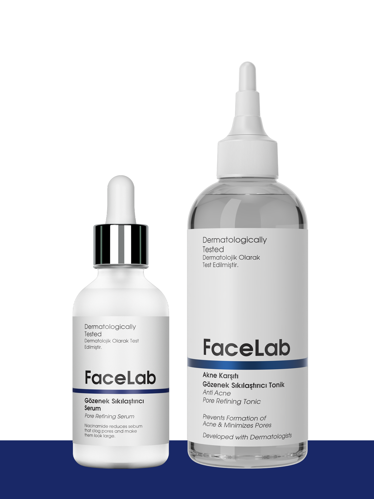 Gözenek Sıkılaştırıcı Akne ve Sivilce Karşıtı Siyah Nokta Önleyici Cilt Bakım Seti (Serum + Tonik)