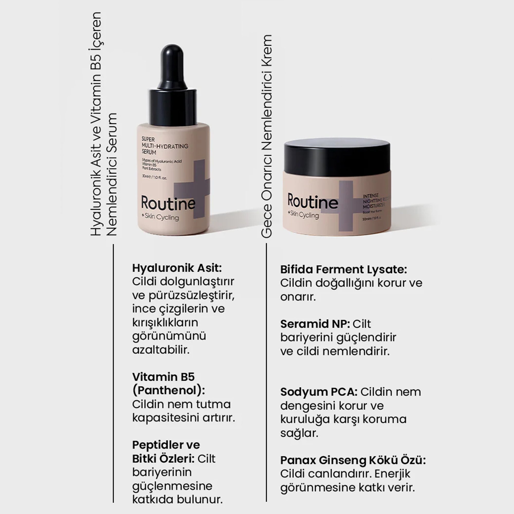 Cilt Bariyerini Onarıcı ve Yenileyici Gece Bakım Seti - Recovery Night Routine