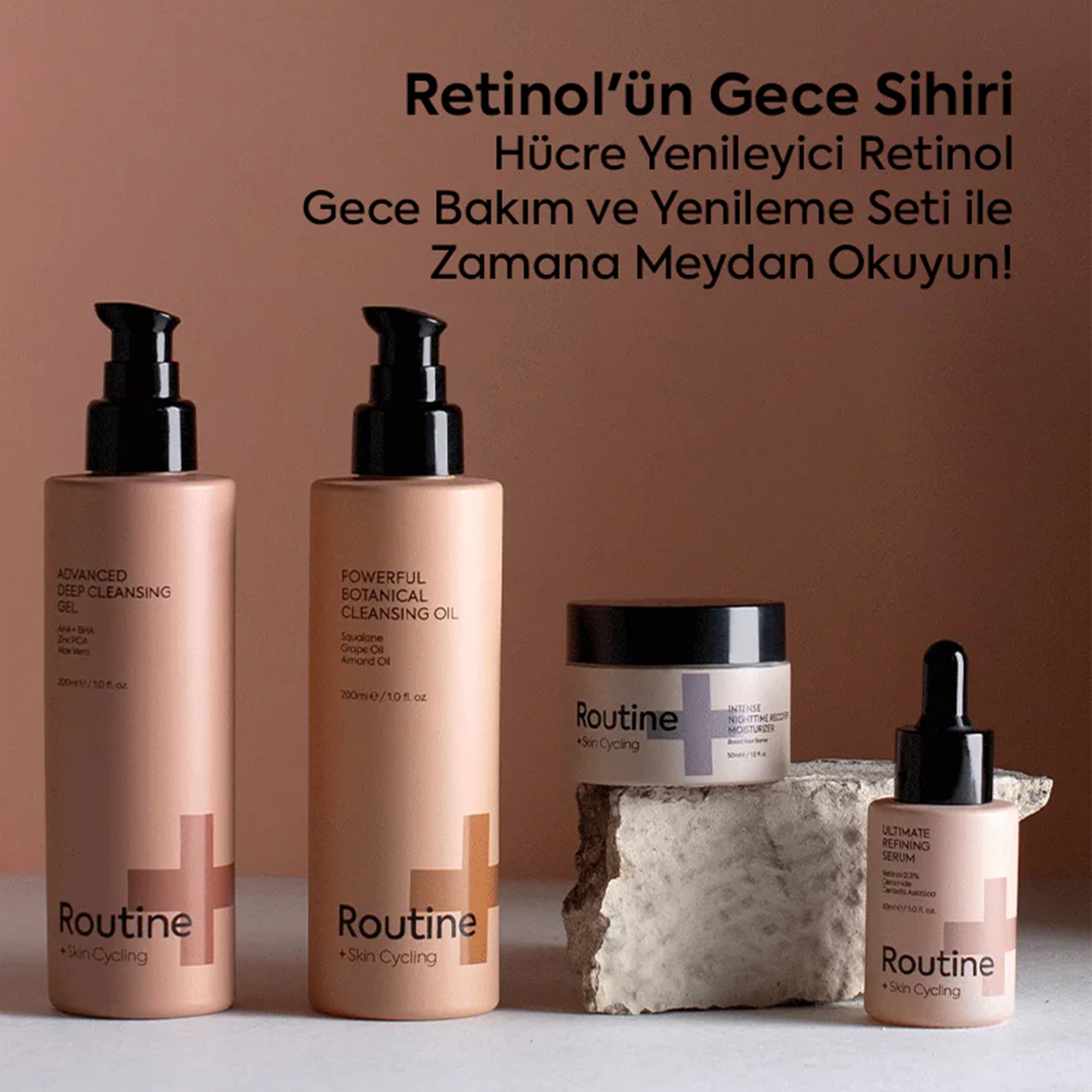 Hücre Yenileyici Retinol Gece Bakım ve Yenileme Seti - Retinol Night Routine