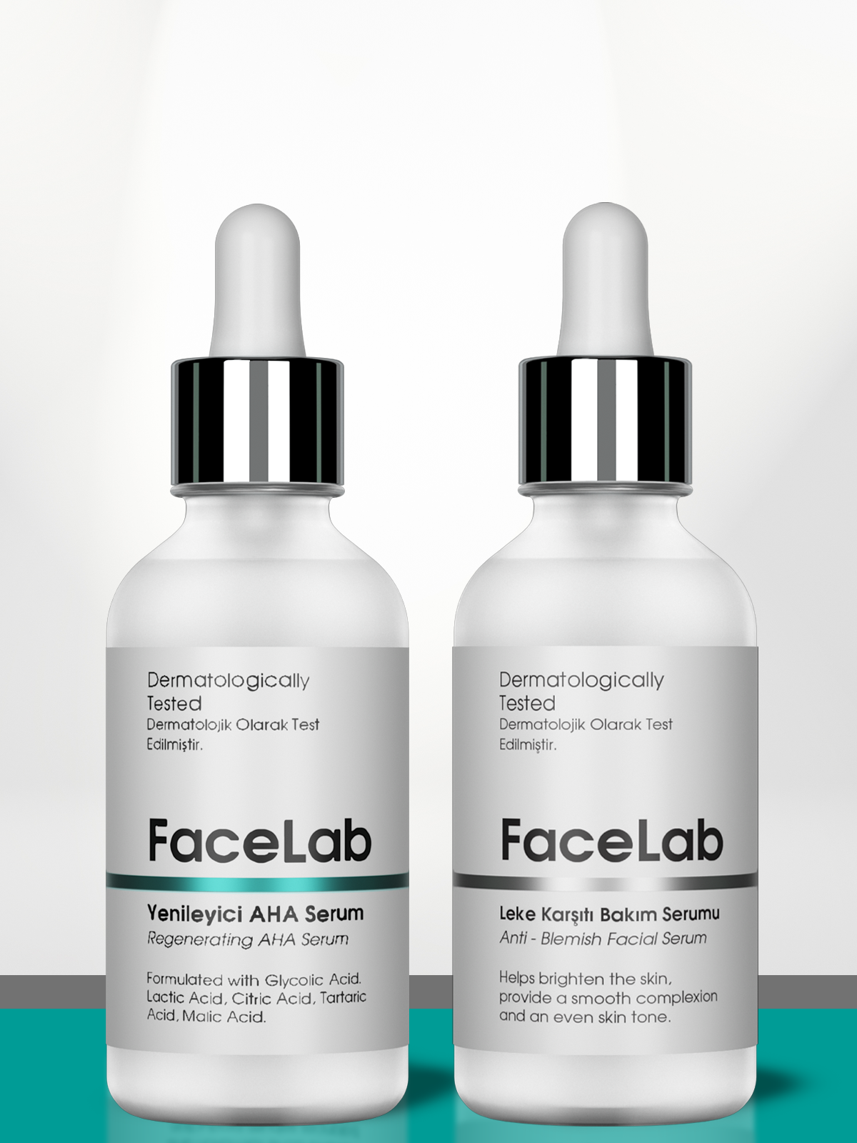 2'li Cilt Bakım Seti - Yenileyici AHA Peeling Serum + Leke Karşıtı Serum