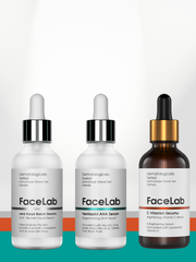 3'lü Cilt Bakım Seti - Yenileyici AHA Peeling Serum + C Vitamini Serum + Leke Karşıtı Serum