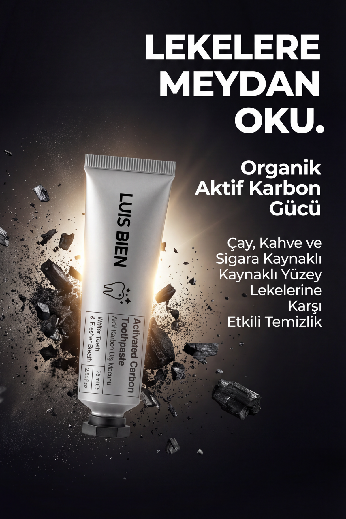 Luis Bien Organik Aktif Karbon Diş Beyazlatıcı Macun 75 ml